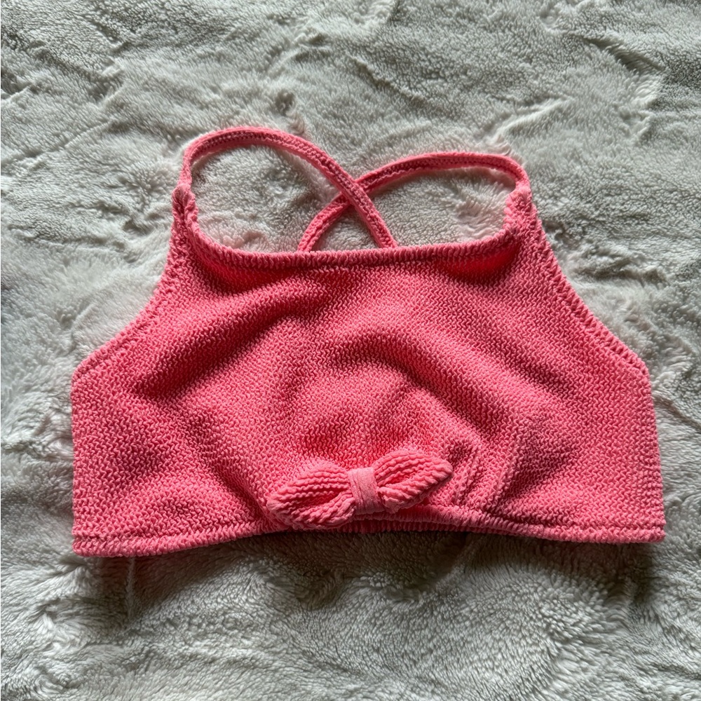 Cat & Jack Coral Bathing Suit Top with Bow